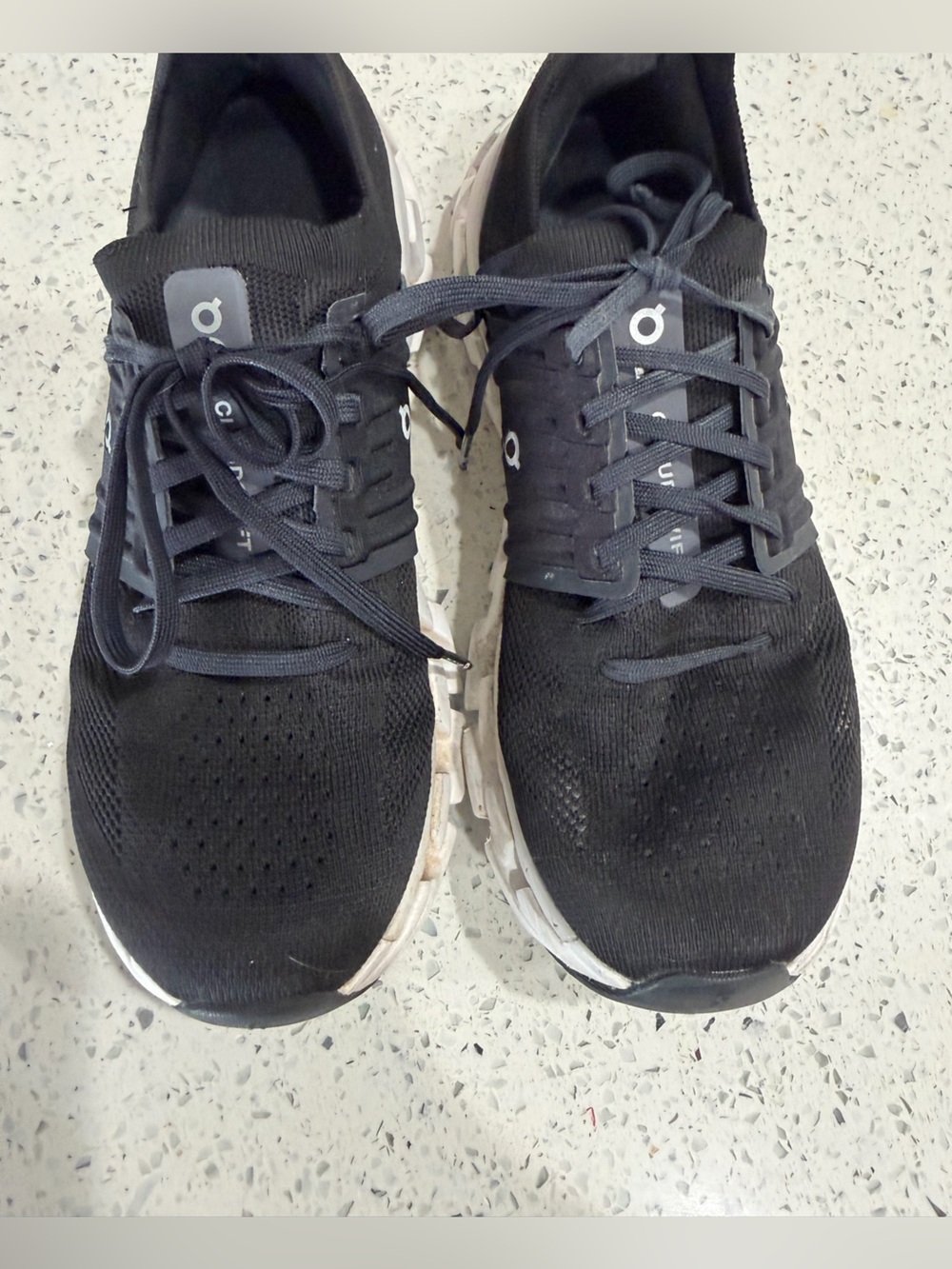 On Running Women's Cloud Swift Running Sneakers - Black/White Size 8 - Picture 9 of 10